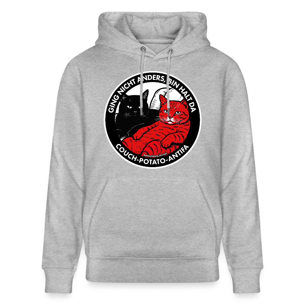 Couch-Potato-Antifa Hoodie - Unisex & Bio - Grau meliert