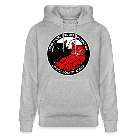 Couch-Potato-Antifa Hoodie - Unisex & Bio - Grau meliert