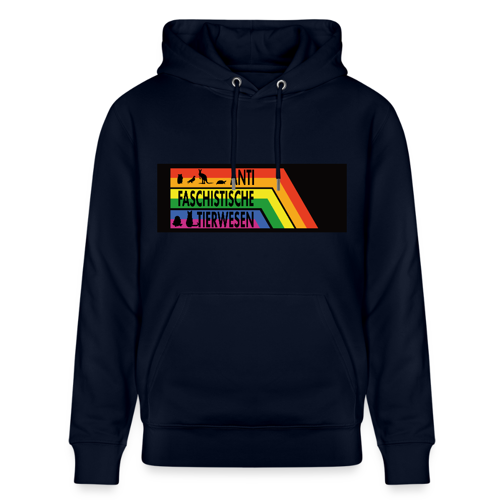 Antifaschistische Tierwesen Hoodie - Unisex & Bio - Navy