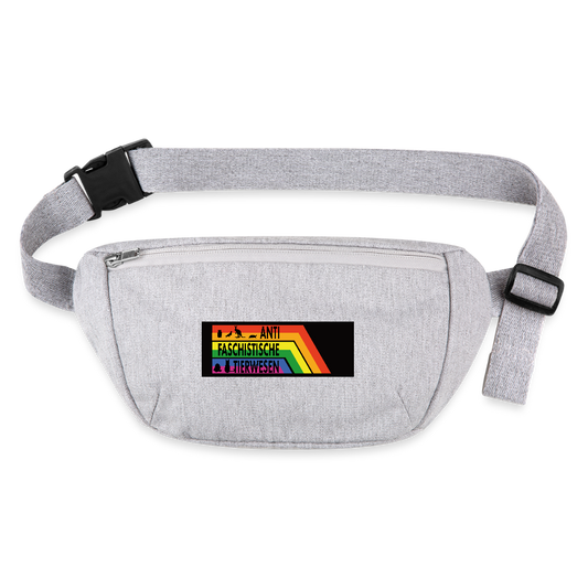Antifaschistische Tierwesen Gürteltasche - Bio - Grau meliert