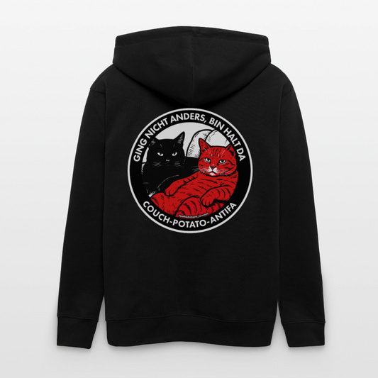 Couch-Potato-Antifa Kapuzenjacke - Unisex & Bio - Schwarz