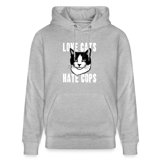 Love Cats Hoodie - Unisex & Bio - Grau meliert