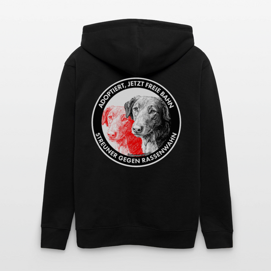 Streuner gegen Rassenwahn Kapuzenjacke - Unisex & Bio - Schwarz