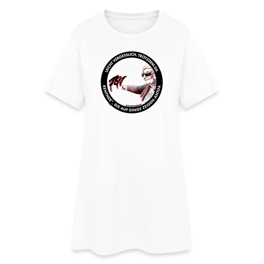 Rentner*innen-Antifa T-Shirt-Kleid - Weiß
