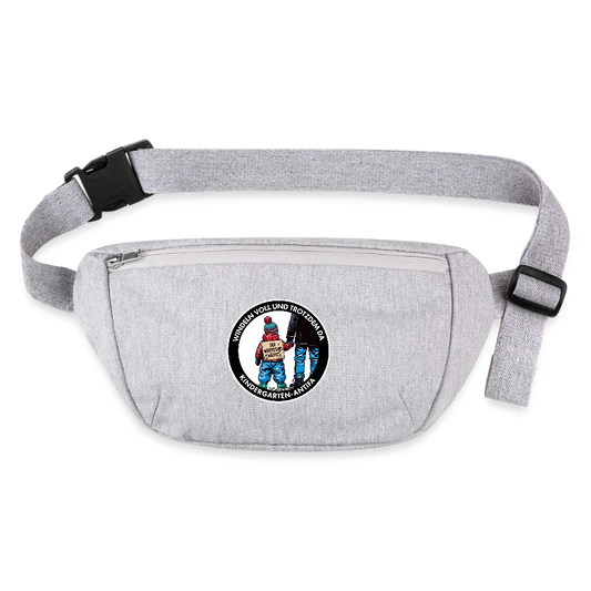 Kindergarten-Antifa Gürteltasche - Bio - Grau meliert