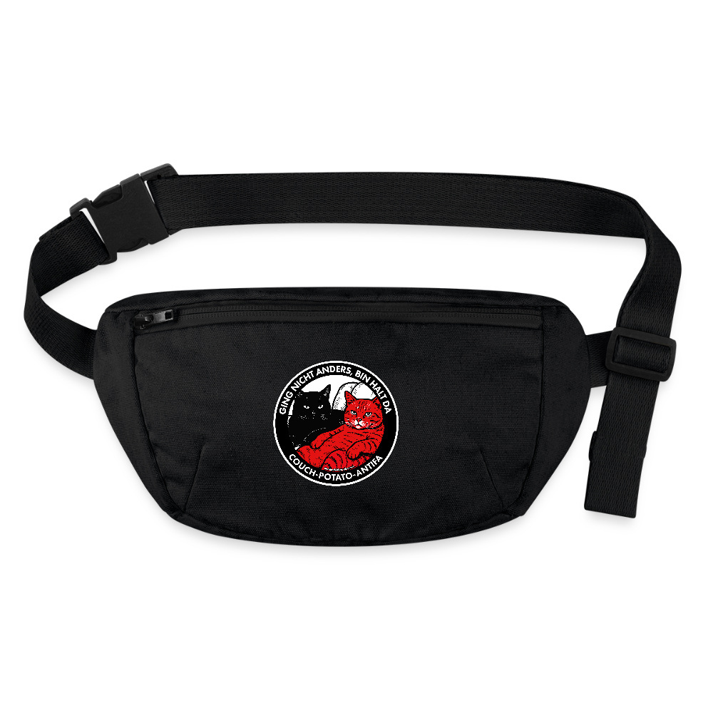 Couch-Potato-Antifa Gürteltasche - Bio - Schwarz