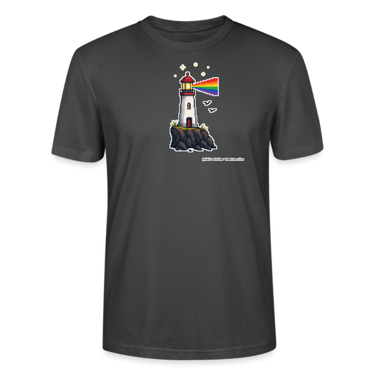 Regenbogen-Leuchtturm T-Shirt - Unisex & Bio - Anthrazit