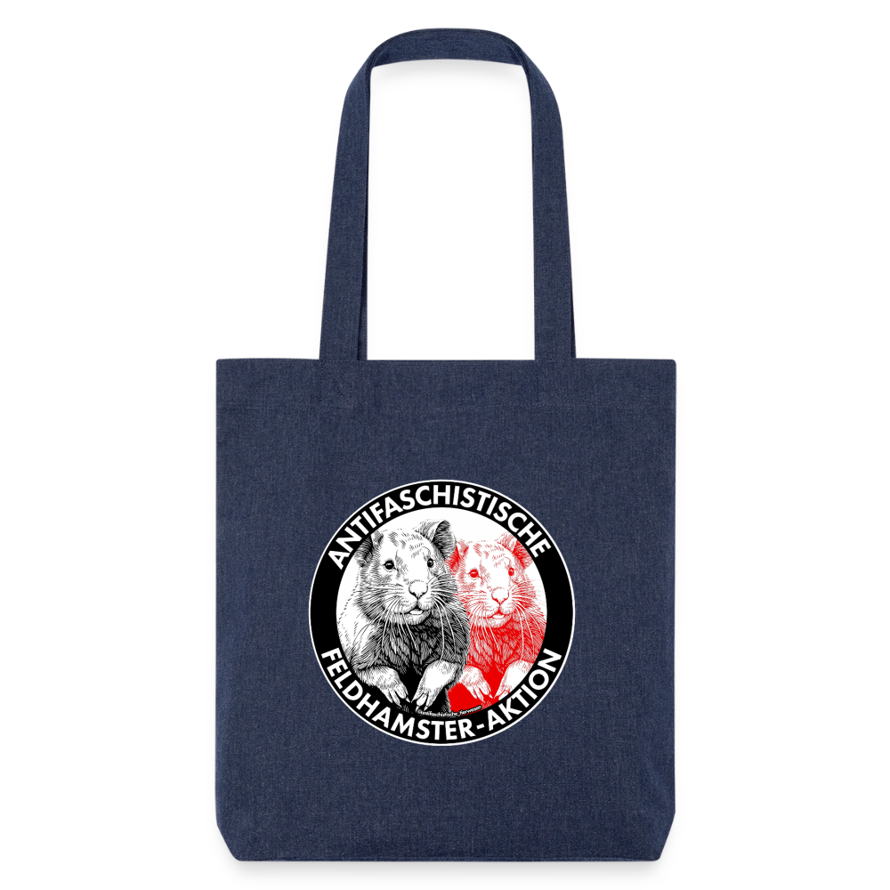 Feldhamster Stoffbeutel - Recycelt Heavyweight - melange Blue