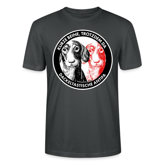 Dackeltastische Antifa T-Shirt - Unisex & Bio - Anthrazit