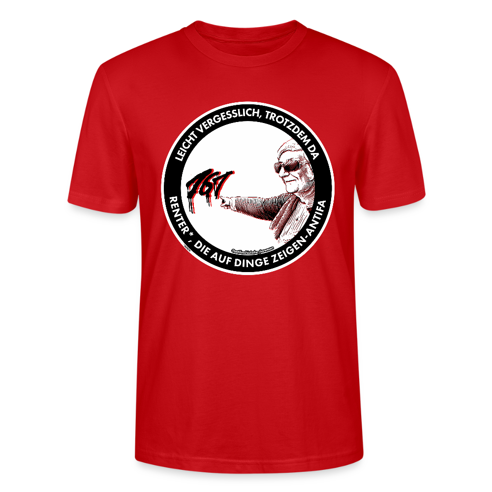 Rentner*innen-Antifa T-Shirt - Unisex & Bio - Rot