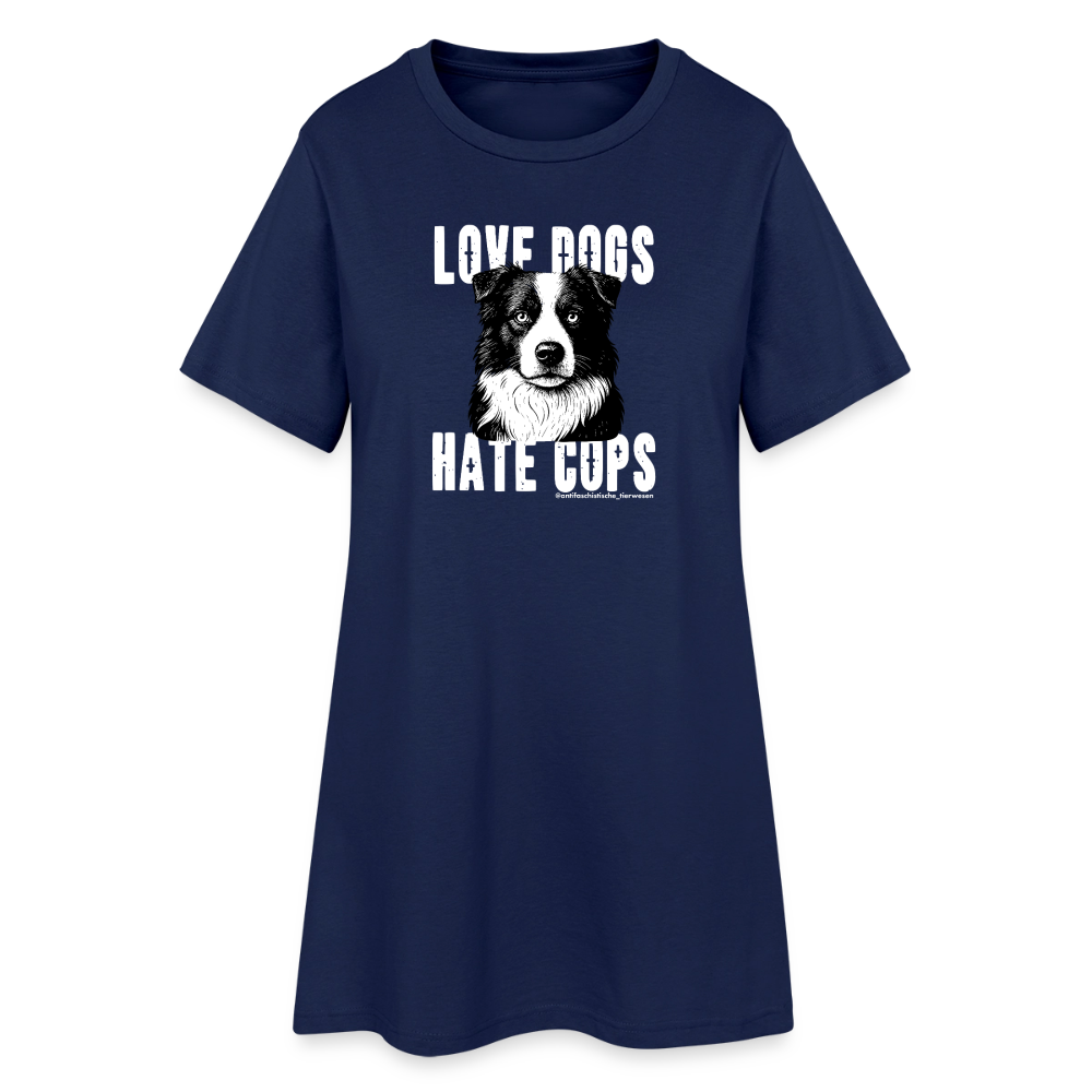 Love Dogs T-Shirt-Kleid - Light Navy