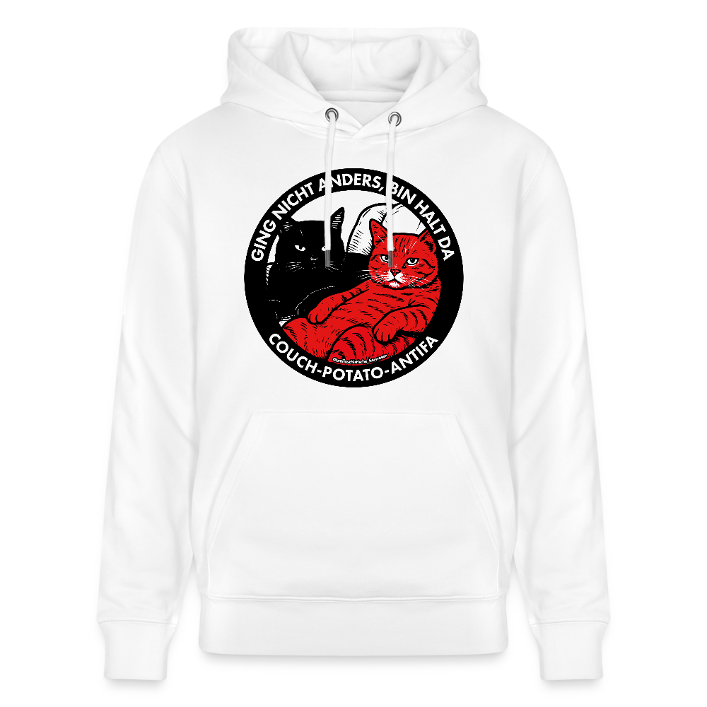 Couch-Potato-Antifa Hoodie - Unisex & Bio - Weiß