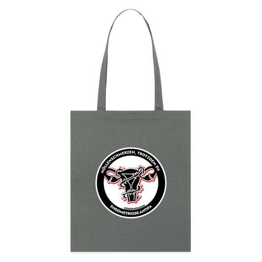 Endometriose-Antifa Stoffbeutel - Bio - Anthrazit