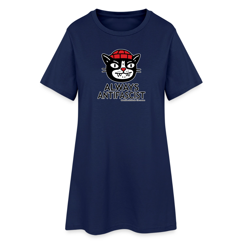 Always Antifascist T-Shirt-Kleid - Light Navy