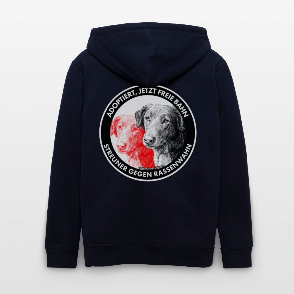 Streuner gegen Rassenwahn Kapuzenjacke - Unisex & Bio - Navy