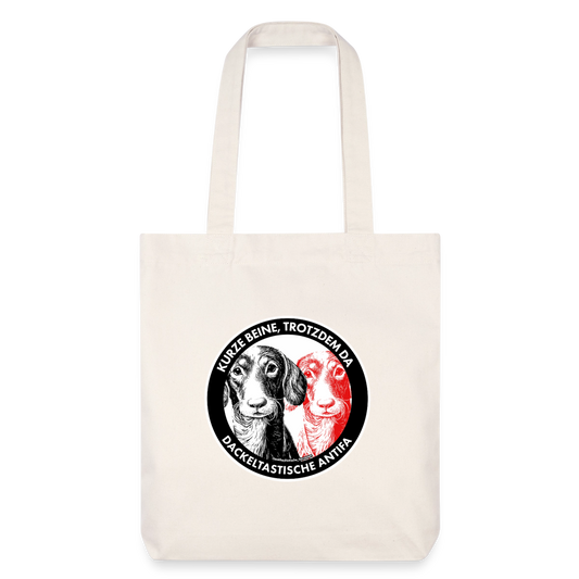 Dackeltastische Antifa Stoffbeutel - Recycelt Heavyweight - Naturweiß
