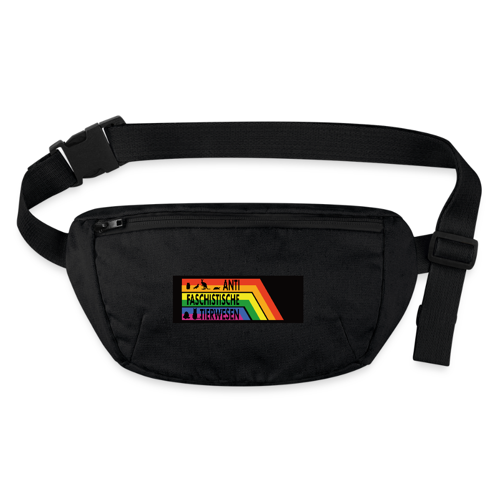 Antifaschistische Tierwesen Gürteltasche - Bio - Schwarz