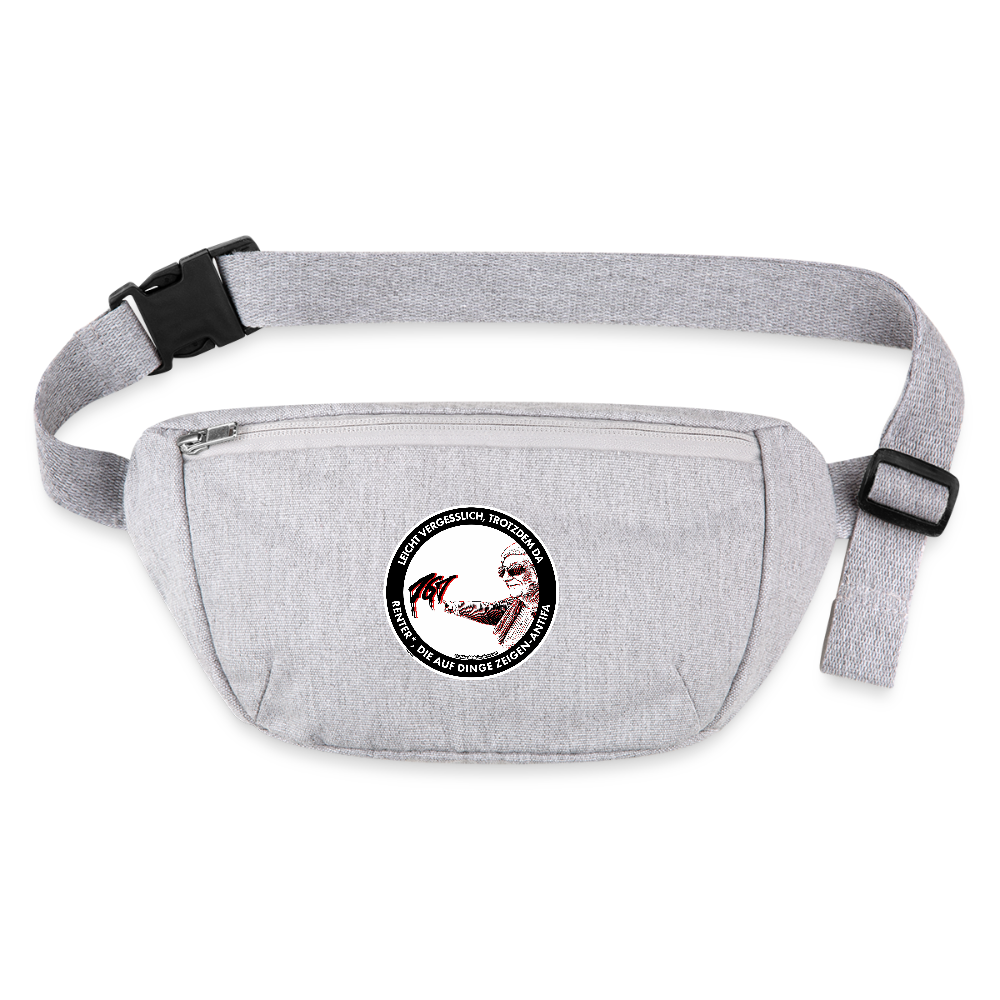 Rentner*innen-Antifa Gürteltasche - Bio - Grau meliert