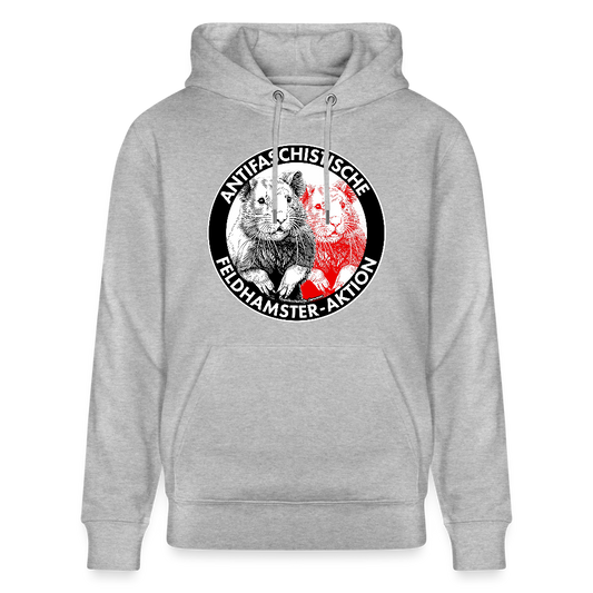 Feldhamster Hoodie - Unisex & Bio - Grau meliert
