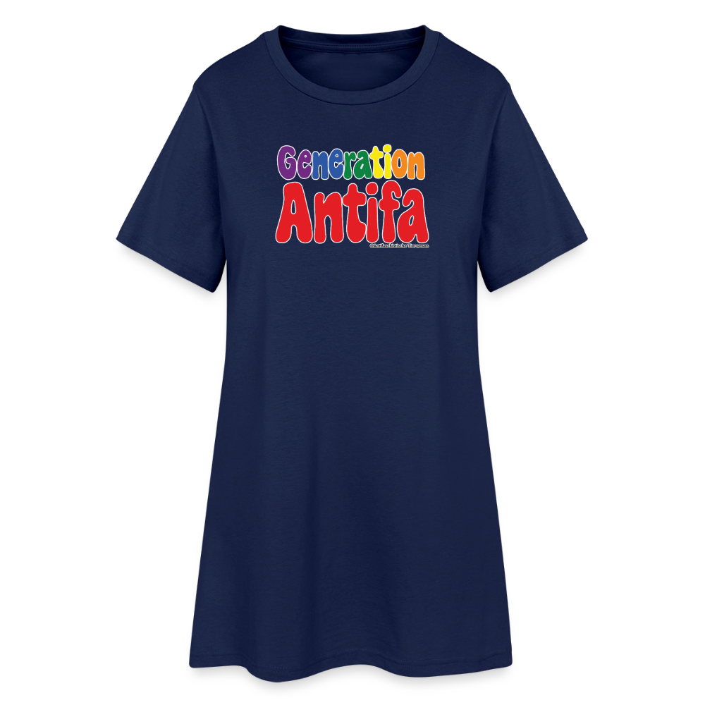 Generation Antifa T-Shirt-Kleid - Light Navy
