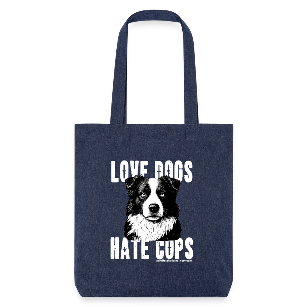 Love Dogs Stoffbeutel - Recycelt Heavyweight - melange Blue