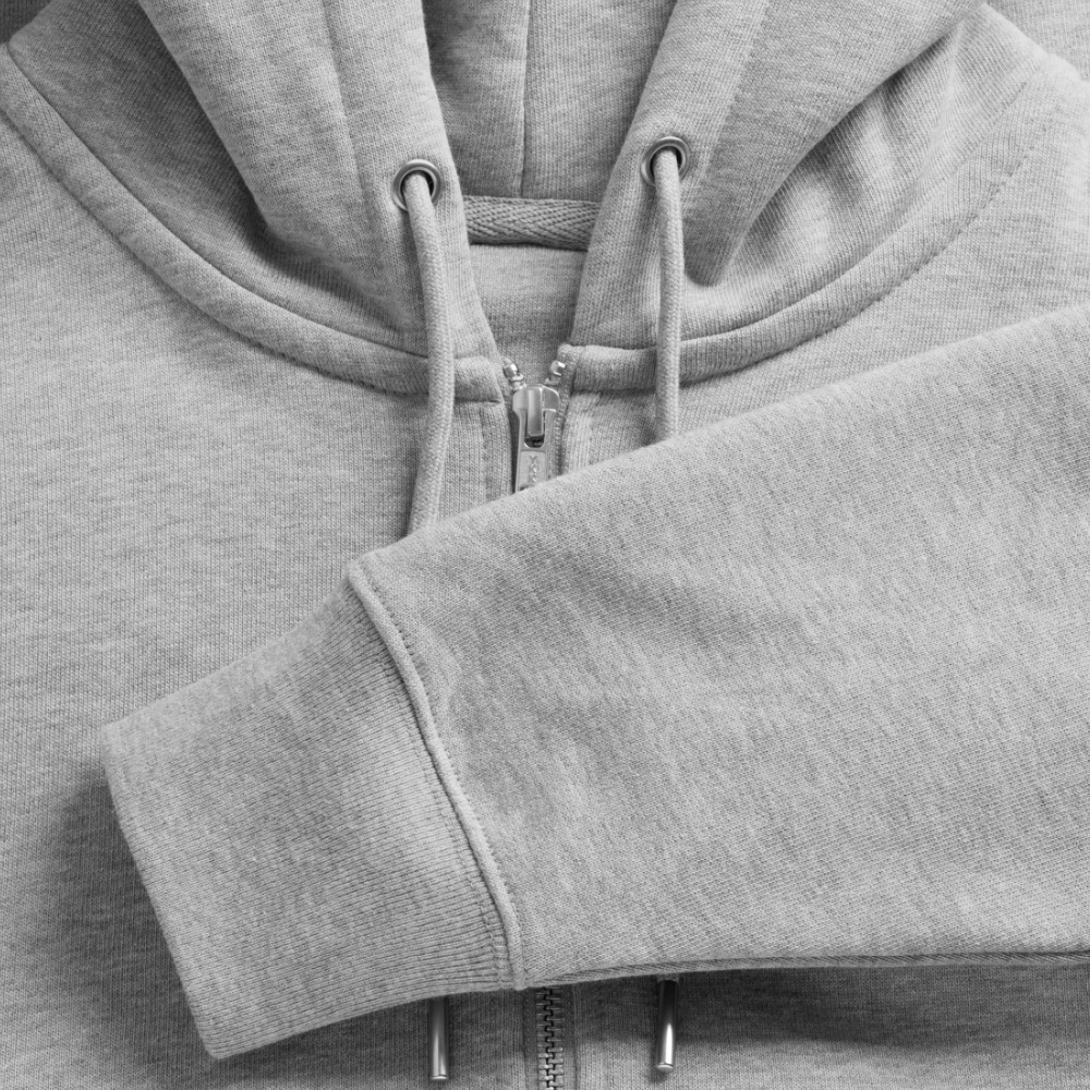 Rentner*innen-Antifa Kapuzenjacke - Unisex & Bio - Grau meliert