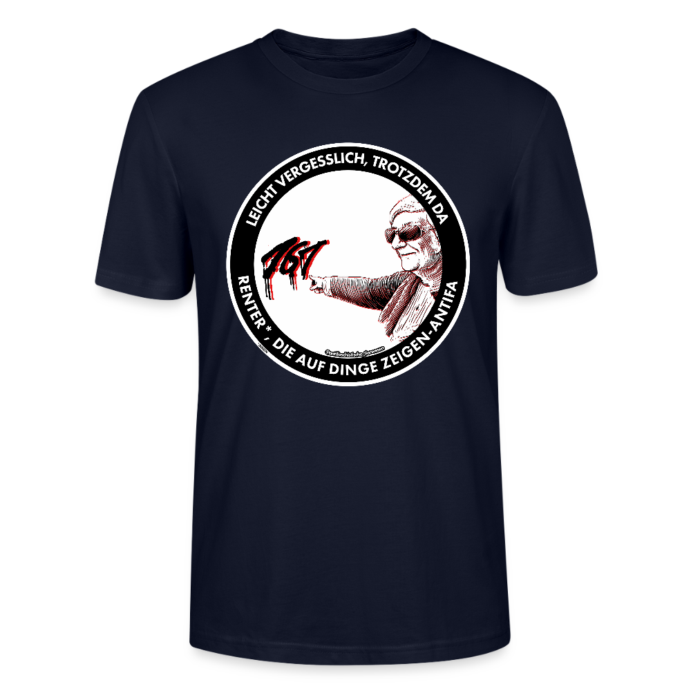 Rentner*innen-Antifa T-Shirt - Unisex & Bio - Navy
