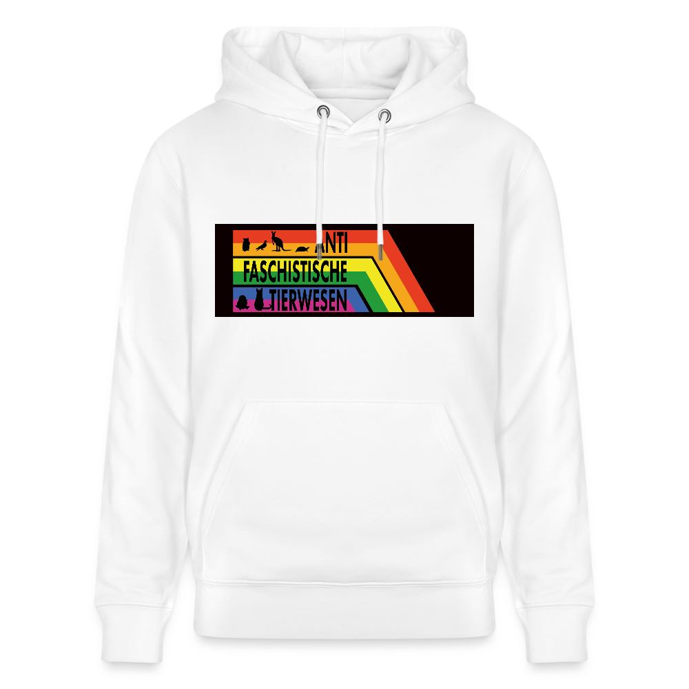 Antifaschistische Tierwesen Hoodie - Unisex & Bio - Weiß