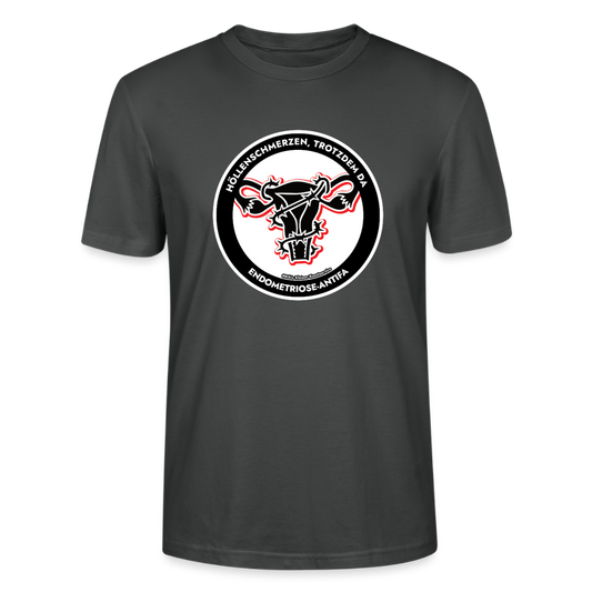 Endometriose-Antifa T-Shirt - Unisex & Bio - Anthrazit