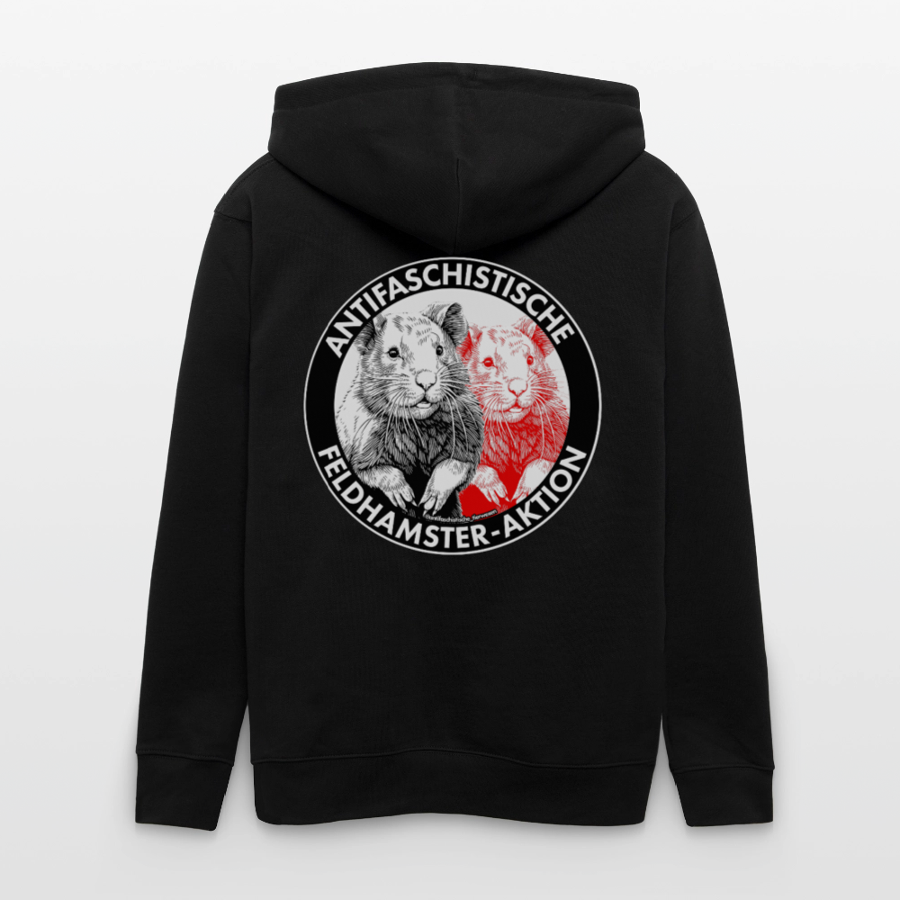 Feldhamster Kapuzenjacke - Unisex & Bio - Schwarz