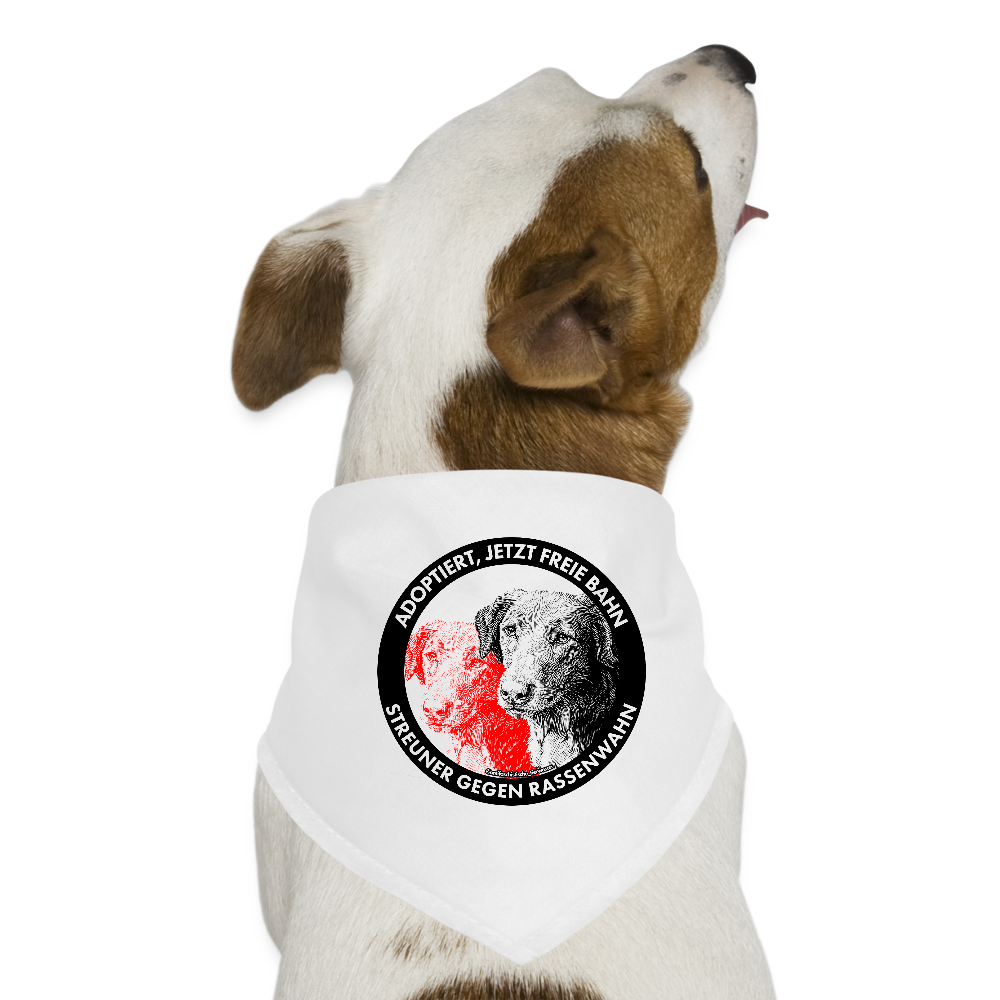 Streuner gegen Rassenwahn Hunde-Bandana - Weiß