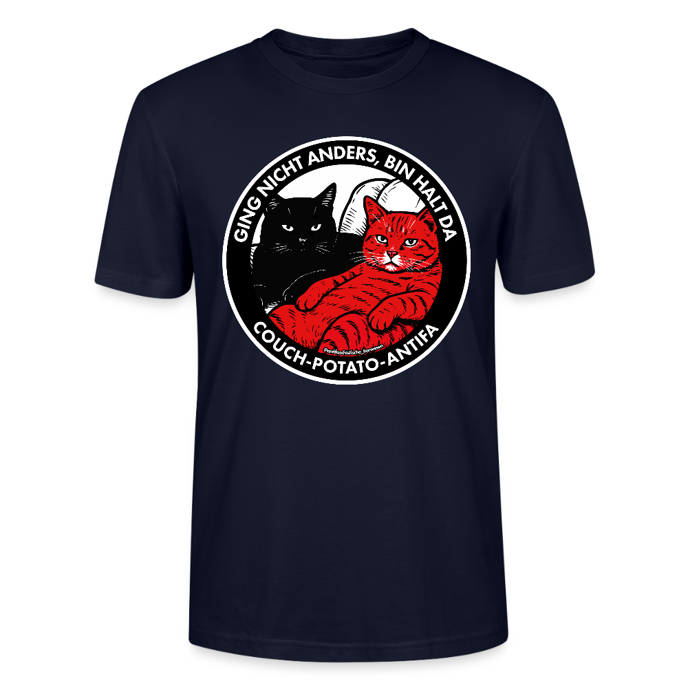 Couch-Potato-Antifa T-Shirt - Unisex & Bio - Navy