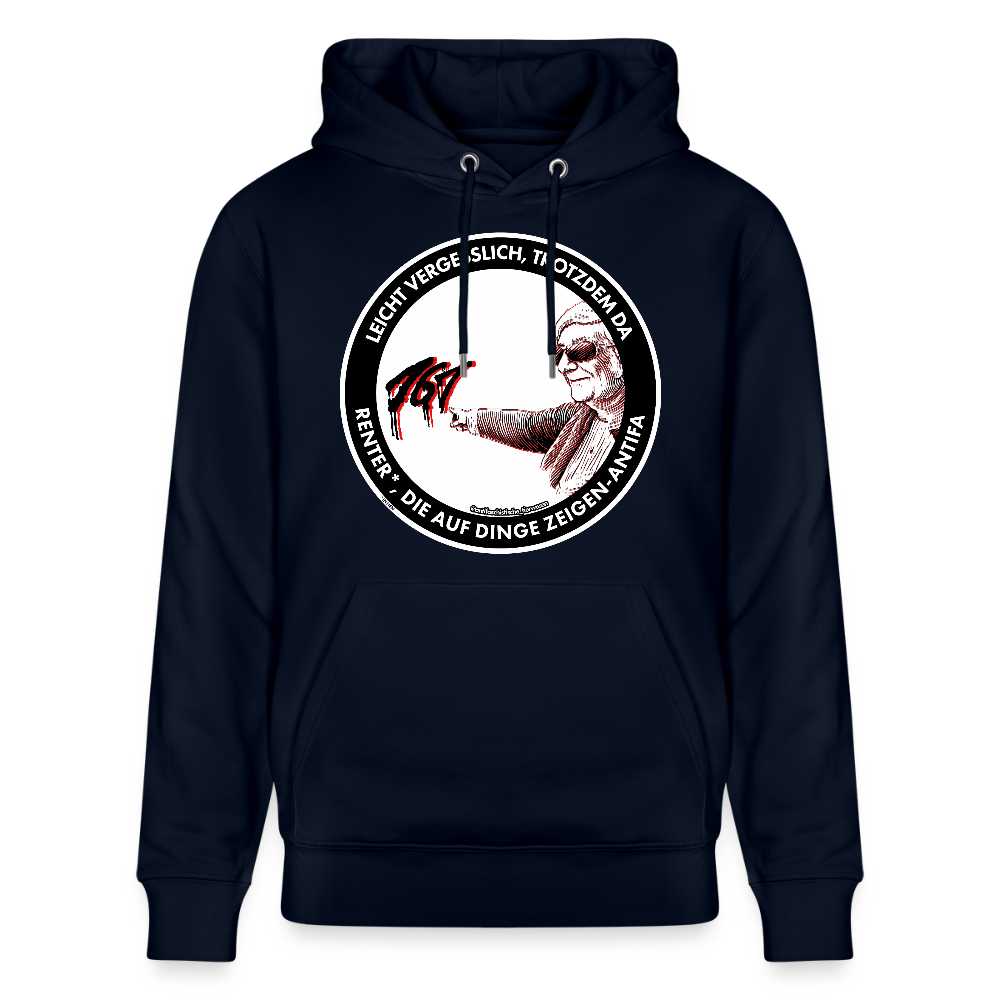 Rentner*innen-Antifa Hoodie - Unisex & Bio - Navy