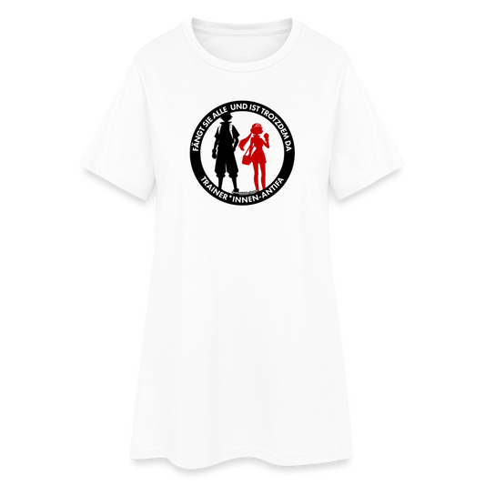 Trainer*innen-Antifa T-Shirt-Kleid - Weiß
