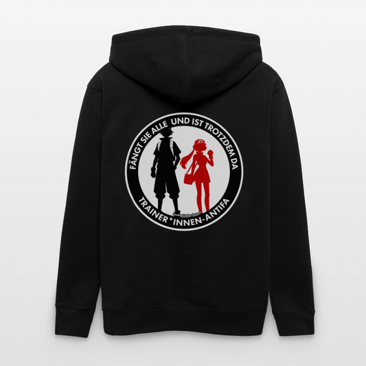 Trainer*innen-Antifa Kapuzenjacke - Unisex & Bio - Schwarz