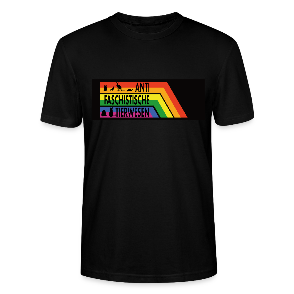 Antifaschistische Tierwesen T-Shirt - Unisex & Bio - Schwarz