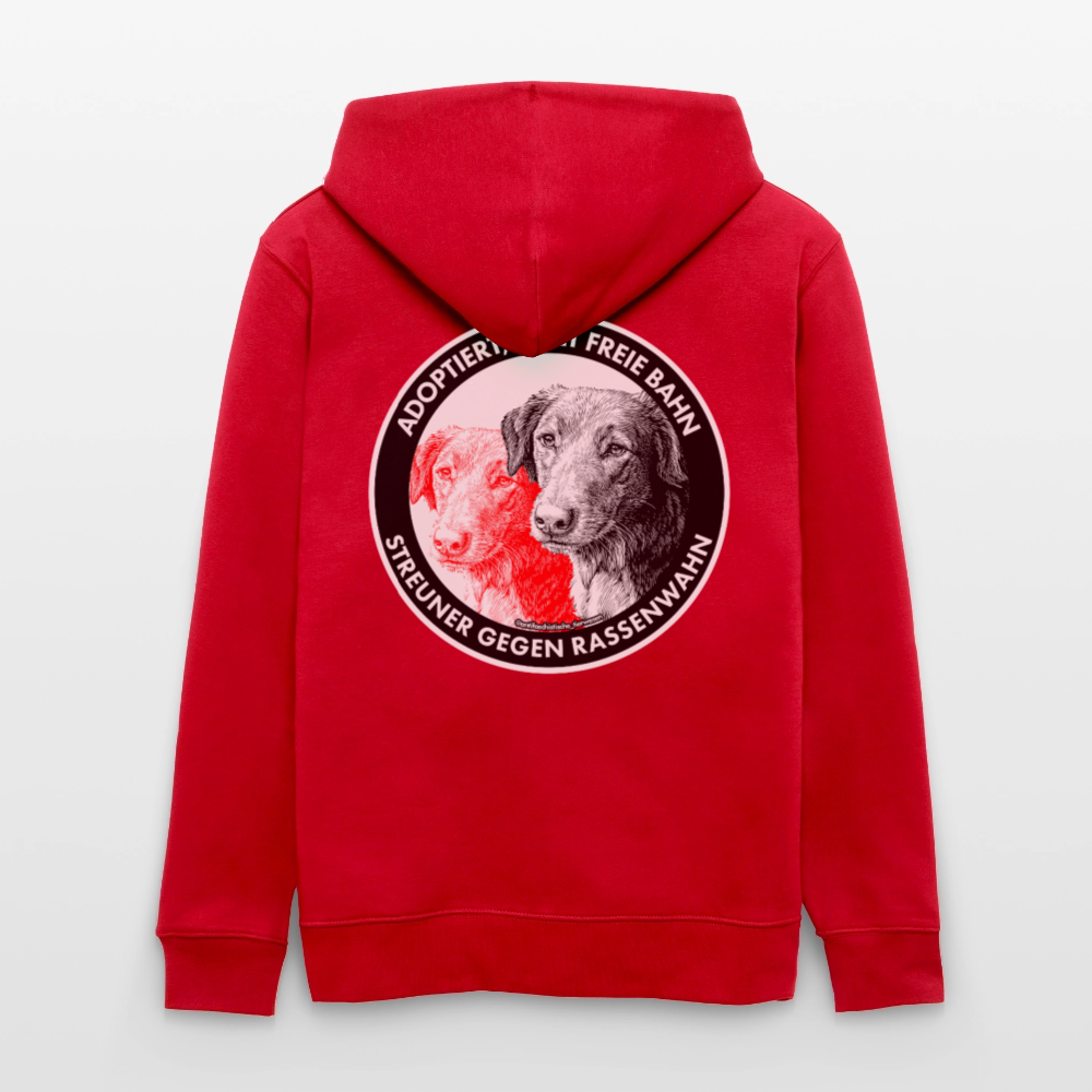 Streuner gegen Rassenwahn Kapuzenjacke - Unisex & Bio - Rot