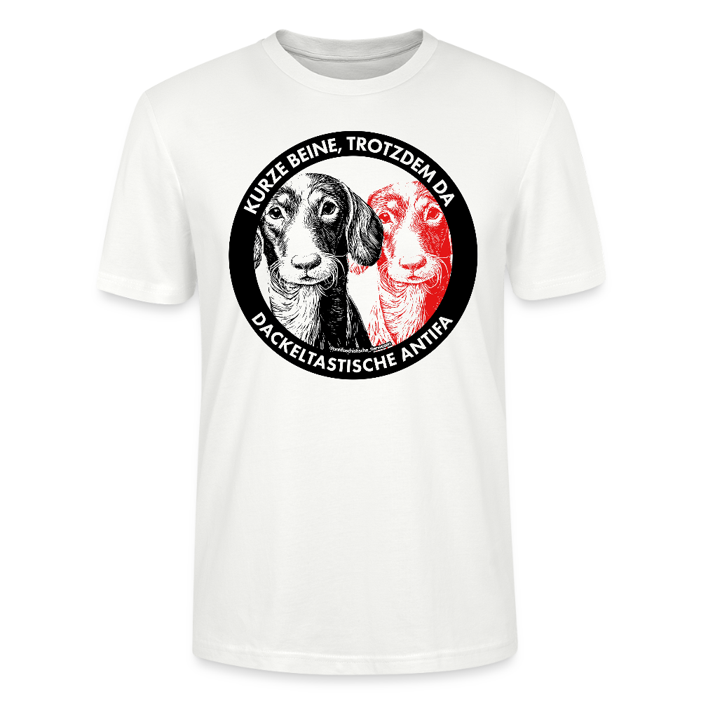 Dackeltastische Antifa T-Shirt - Unisex & Bio - Weiß