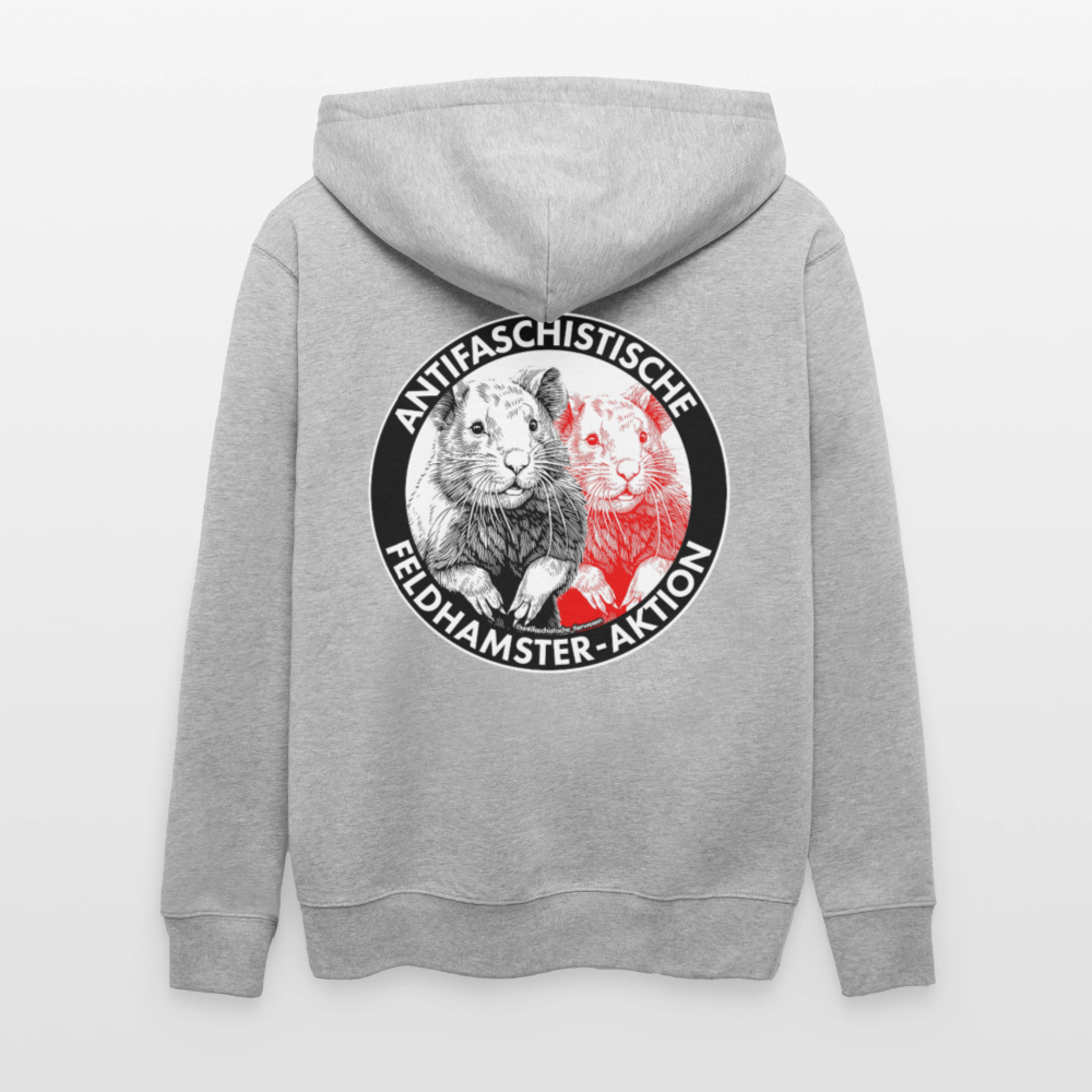Feldhamster Kapuzenjacke - Unisex & Bio - Grau meliert