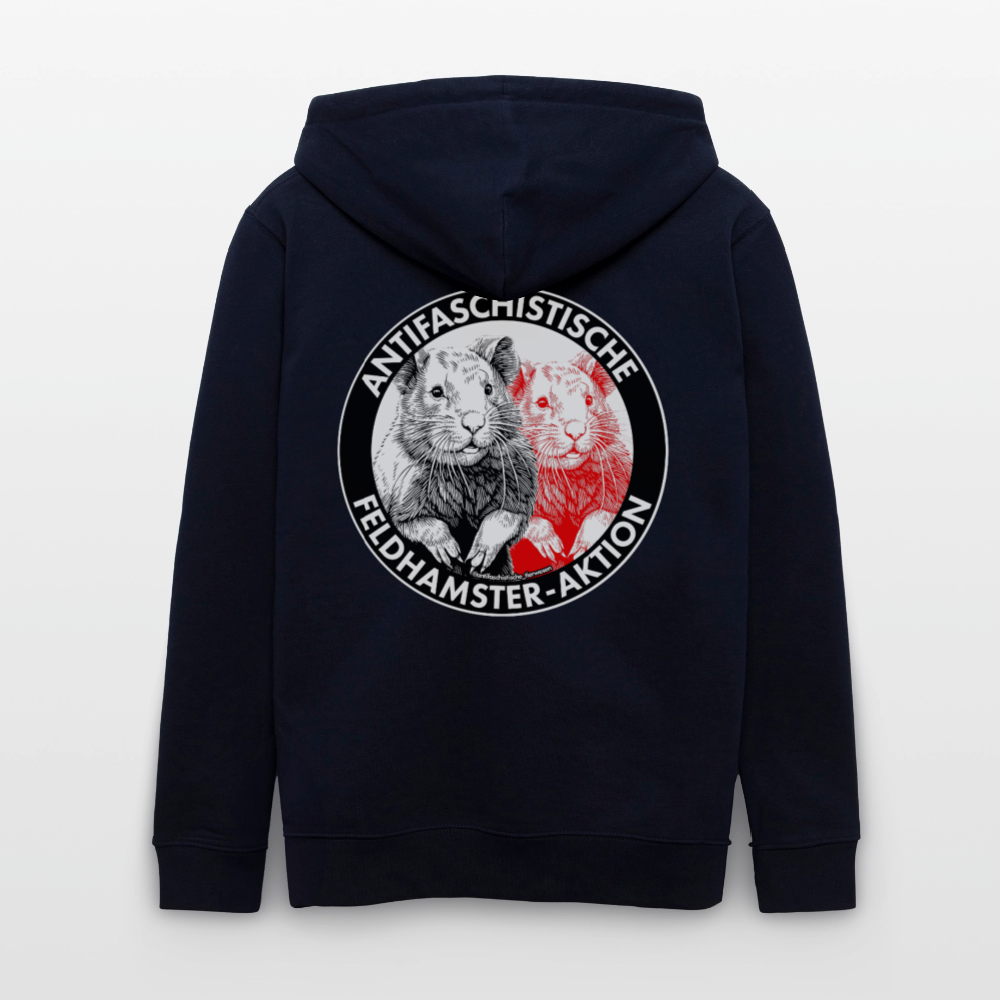 Feldhamster Kapuzenjacke - Unisex & Bio - Navy