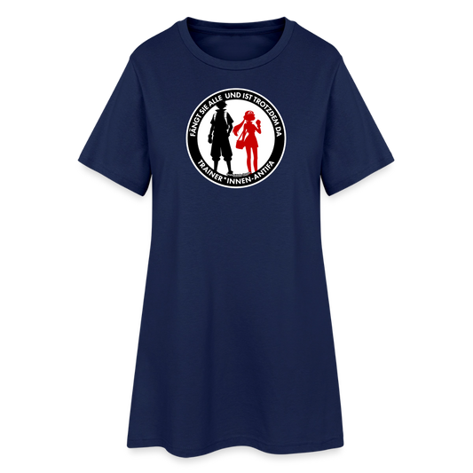 Trainer*innen-Antifa T-Shirt-Kleid - Light Navy