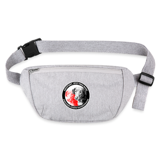 Streuner gegen Rassenwahn Gürteltasche - Bio - Grau meliert