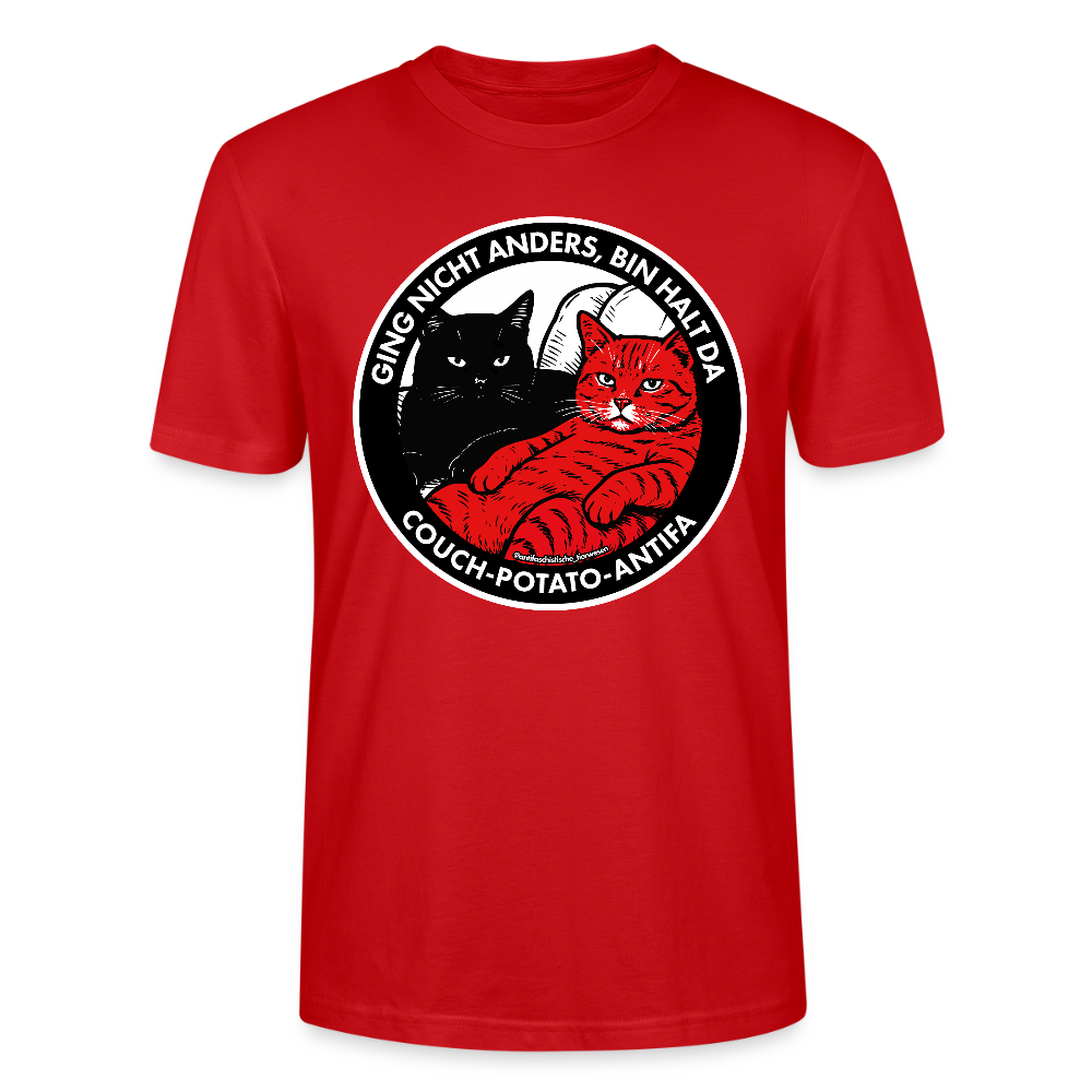 Couch-Potato-Antifa T-Shirt - Unisex & Bio - Rot