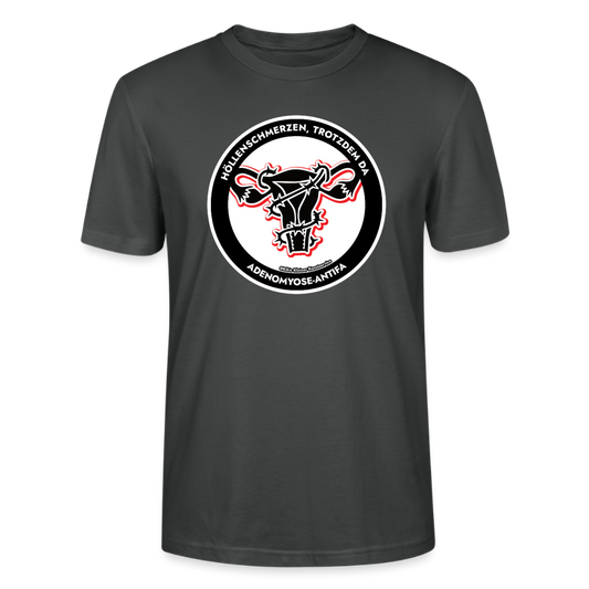 Adenomyose-Antifa T-Shirt - Unisex & Bio - Anthrazit