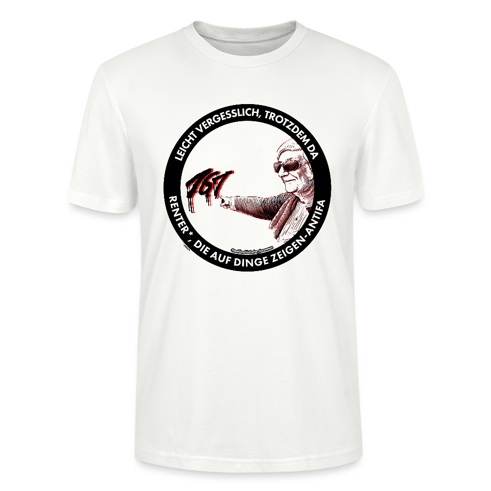 Rentner*innen-Antifa T-Shirt - Unisex & Bio - Weiß