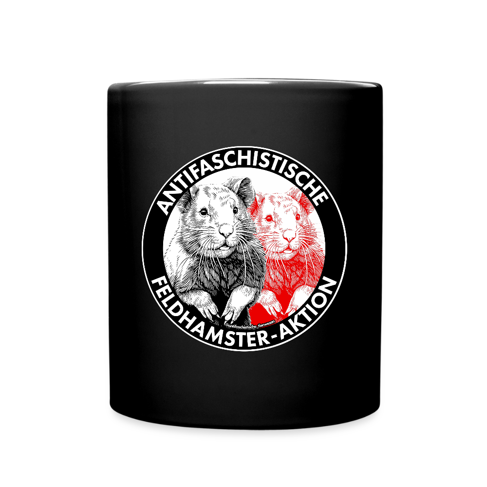 Feldhamster Keramik-Tasse - Schwarz