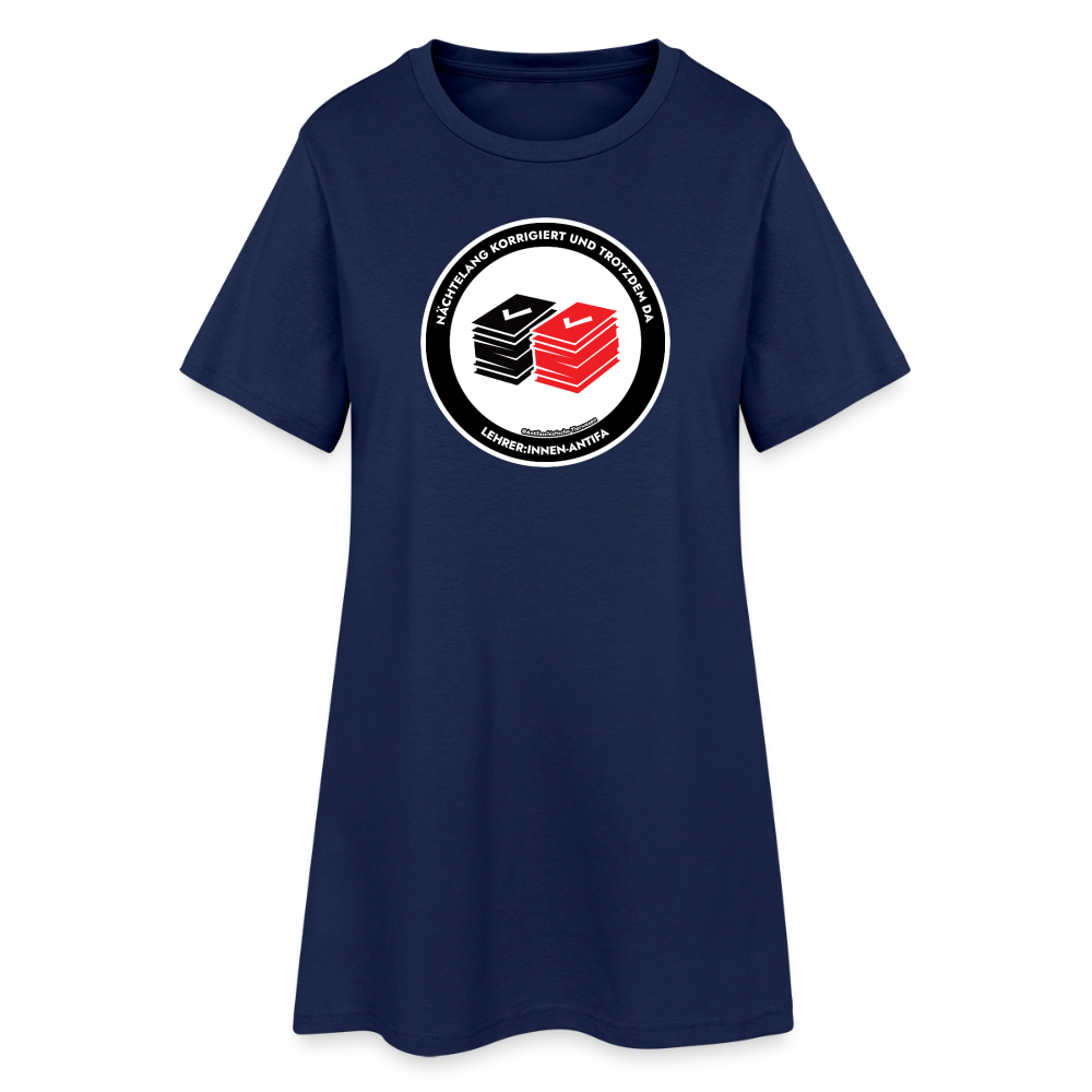 Lehrer:innen-Antifa T-Shirt-Kleid - Light Navy