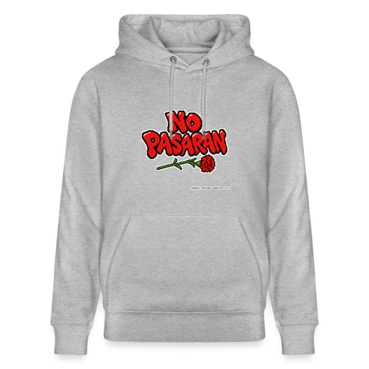 No Pasarán mit Nelke Hoodie - Unisex & Bio - Grau meliert