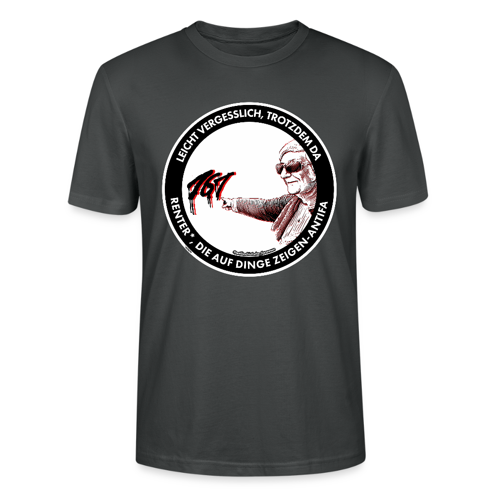 Rentner*innen-Antifa T-Shirt - Unisex & Bio - Anthrazit