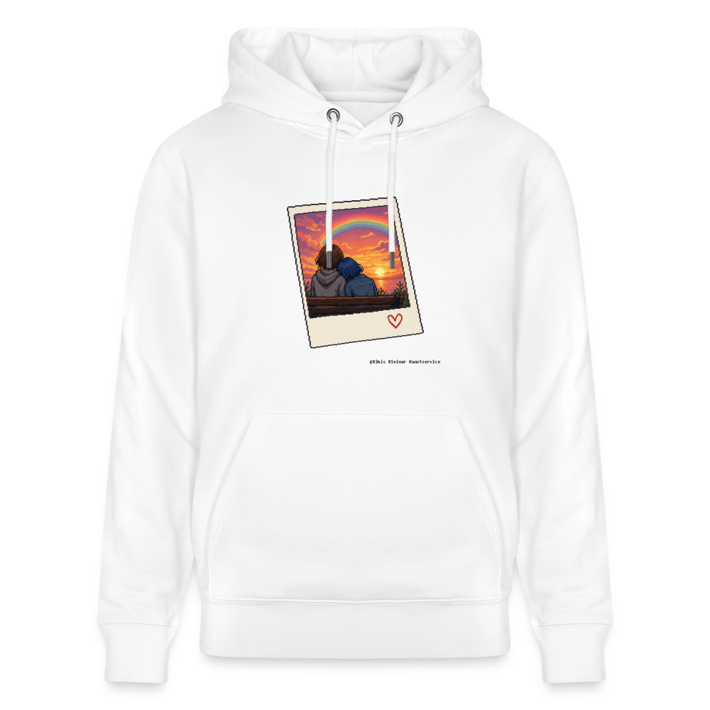 Polaroid Sonnenuntergang Hoodie - Unisex & Bio - Weiß